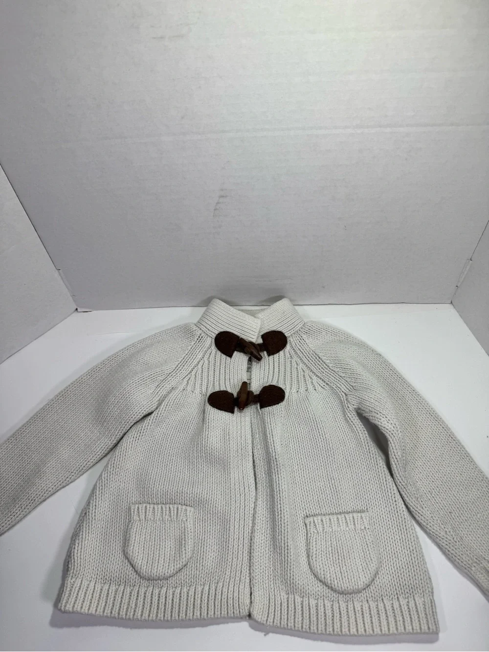 OshKosh B'gosh Cream Knit Toggle Pea Coat